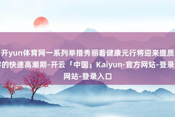 开yun体育网一系列举措秀丽着健康元行将迎来提质扩容的快速高潮期-开云「中国」Kaiyun·官方网站-登录入口