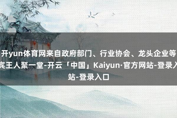 开yun体育网来自政府部门、行业协会、龙头企业等嘉宾王人聚一堂-开云「中国」Kaiyun·官方网站-登录入口