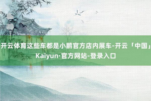 开云体育这些车都是小鹏官方店内展车-开云「中国」Kaiyun·官方网站-登录入口