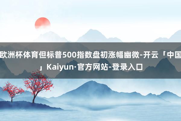 欧洲杯体育但标普500指数盘初涨幅幽微-开云「中国」Kaiyun·官方网站-登录入口
