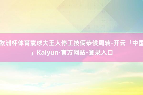 欧洲杯体育寰球大王人停工技俩恭候周转-开云「中国」Kaiyun·官方网站-登录入口