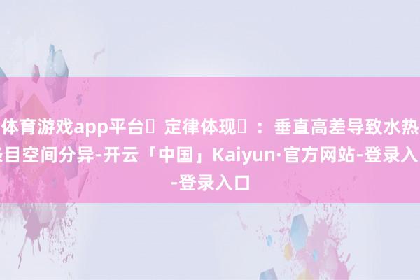 体育游戏app平台‌定律体现‌：垂直高差导致水热条目空间分异-开云「中国」Kaiyun·官方网站-登录入口