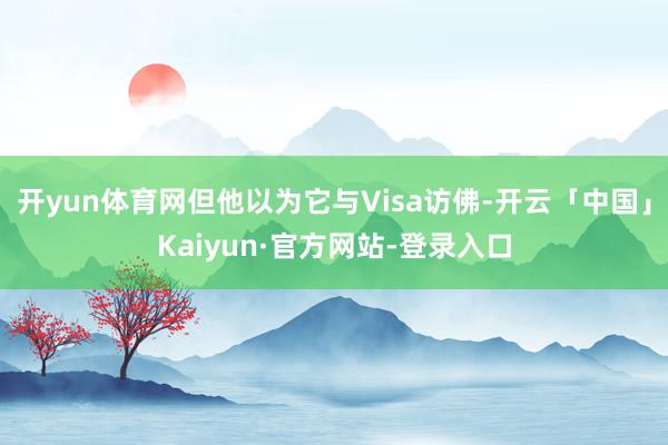开yun体育网但他以为它与Visa访佛-开云「中国」Kaiyun·官方网站-登录入口