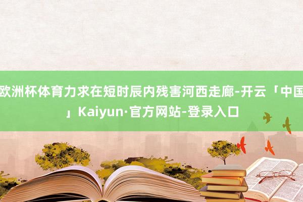 欧洲杯体育力求在短时辰内残害河西走廊-开云「中国」Kaiyun·官方网站-登录入口