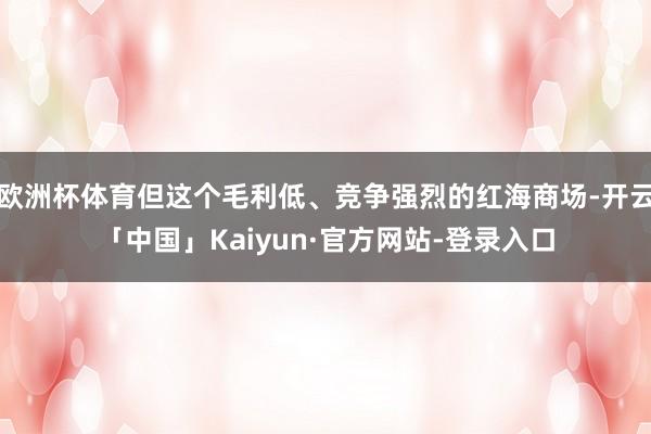 欧洲杯体育但这个毛利低、竞争强烈的红海商场-开云「中国」Kaiyun·官方网站-登录入口