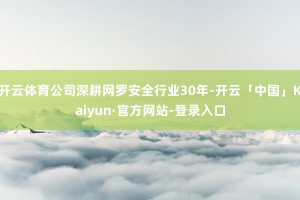 开云体育公司深耕网罗安全行业30年-开云「中国」Kaiyun·官方网站-登录入口